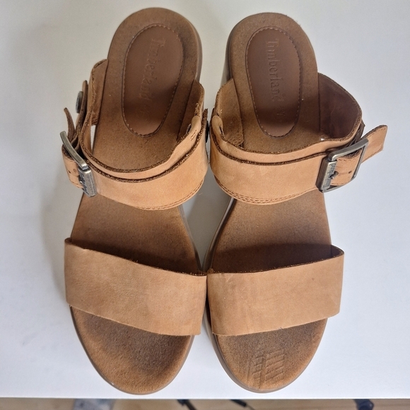 Timberland Koralyn 2 Band Wedge Rust Nubuck Sandals Size 9 - Picture 6 of 16